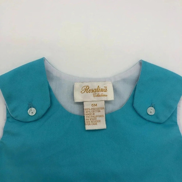 Ike New Rosalina Collection Blue Elephant Embroider Dress 6M - Picture 2 of 3